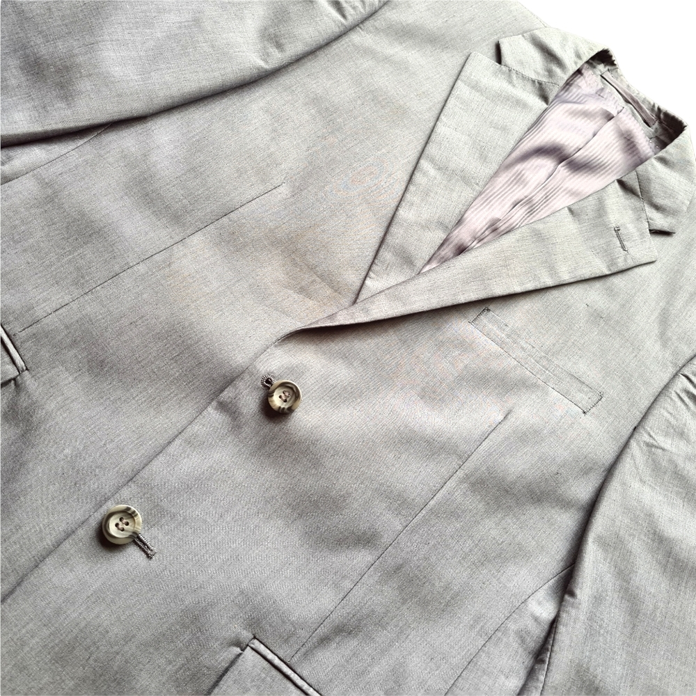 POLITIX Luxe M Mens Grey Luxury Wool Blend Jacket - Picture 6 of 13